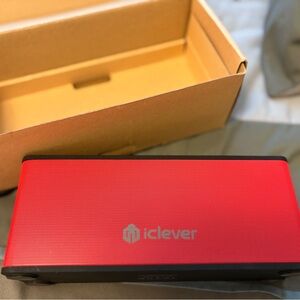 iClever Red Portable Bluetooth Speaker